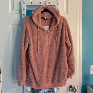 Teddy Bear sweatshirt, Large, pink, NEW WITH TAGS!!!  Extremely Soft and Cozy!!